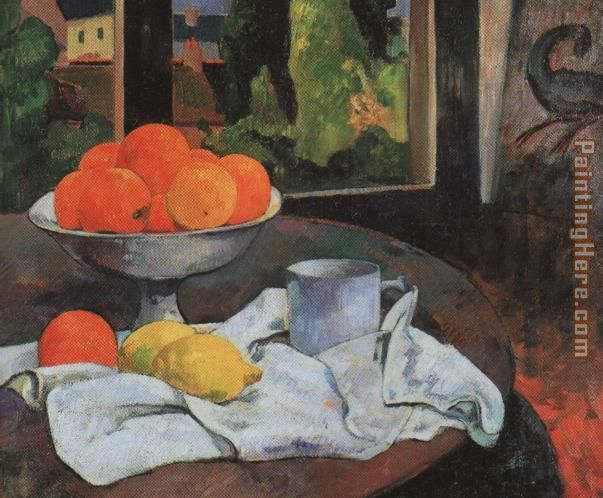 Paul Gauguin Stillleben mit Fruchtschale und Zitronen